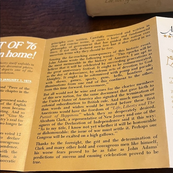 Fenton Antique Powder Blue The Spirit of 1776 Commemorative Plate - Picture 9 of 17